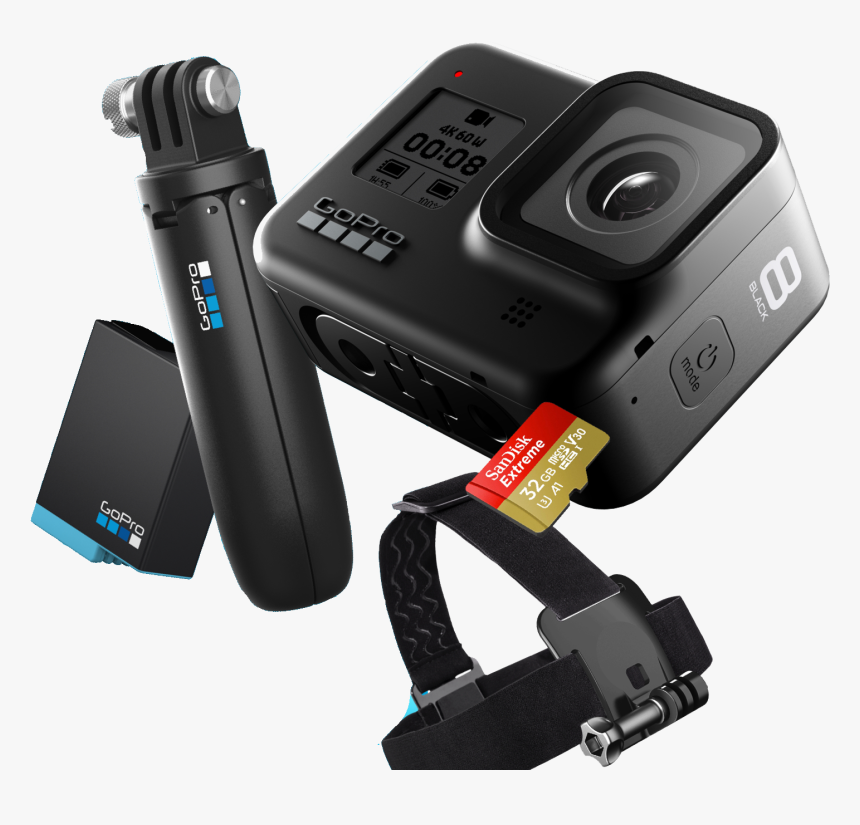 Hero8 Black Bundle - Gopro Hero 8 Bundle, HD Png Download, Free Download