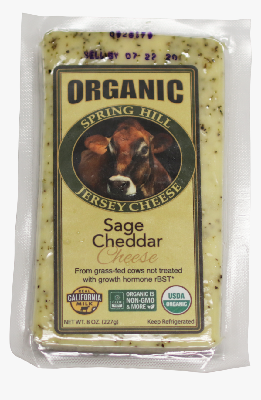 Shsagecheddar - Spring Hill Jersey Cheese Organic Yellow Cheddar Cheese, HD Png Download, Free Download