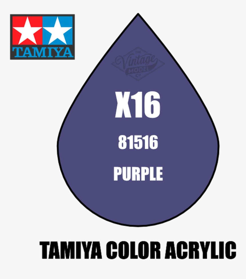 Tamiya Mini X-16 Gloss Purple 10ml Acrylic Paint - Graphic Design, HD Png Download, Free Download