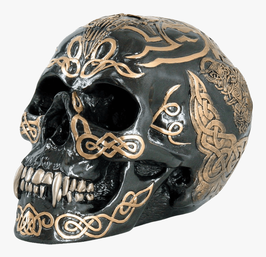 Black And Gold Sugar Skull, HD Png Download, Free Download