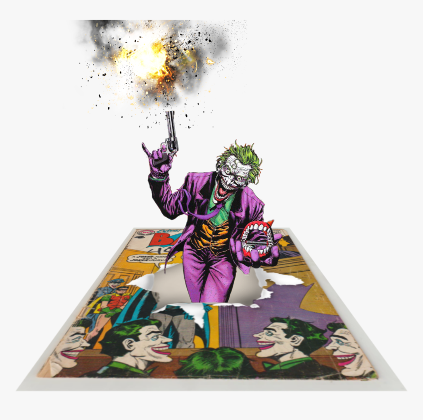 #joker #jokerart #jokerface #art #comic #cartoon #book - Illustration, HD Png Download, Free Download