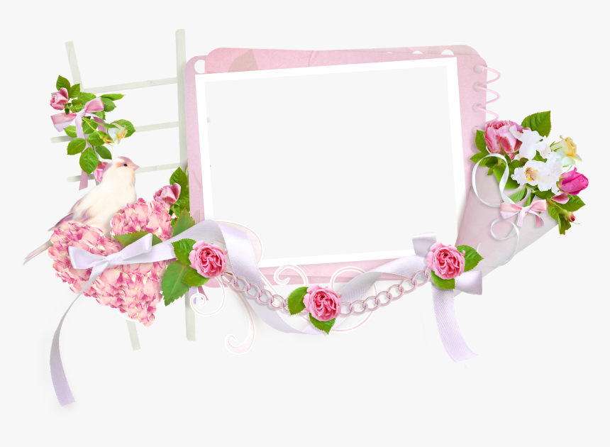 Picture Frames, Garden Roses, Photoscape, Pink, Picture - Pink Wedding Floral Background Hd, HD Png Download, Free Download