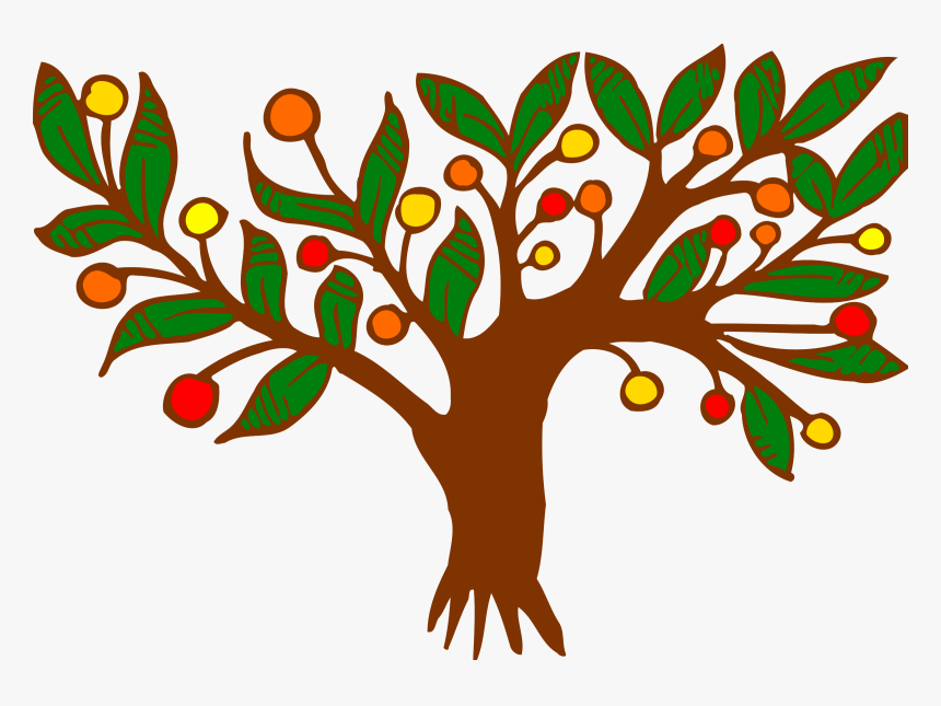 Fruit Tree Color Drawing Branch - Activity David Abigail Nabal, HD Png Download, Free Download