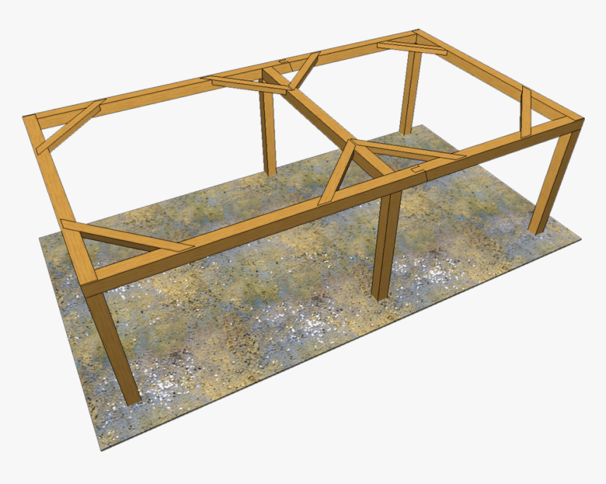 R2 Large Oak Pergola - Plank, HD Png Download, Free Download