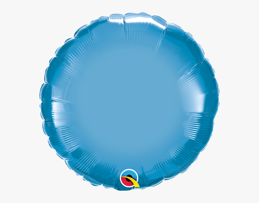 18″ Foil/mylar Balloon Chrome Blue - Foil Ruby Red Round Balloon, HD Png Download, Free Download