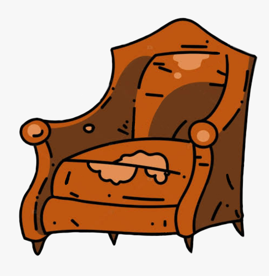 #sillon #dibujo #mueble #caricatura - Couch, HD Png Download, Free Download