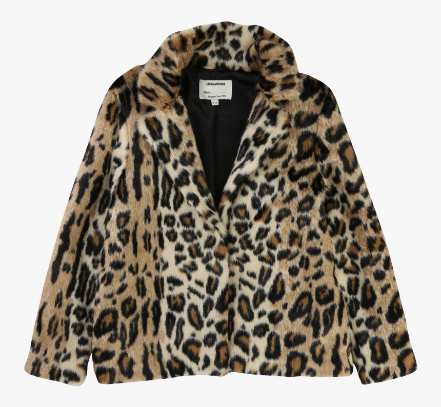 Zadig & Voltaire Kids Faux Fur Coat Leopard - Fur Clothing, HD Png Download, Free Download