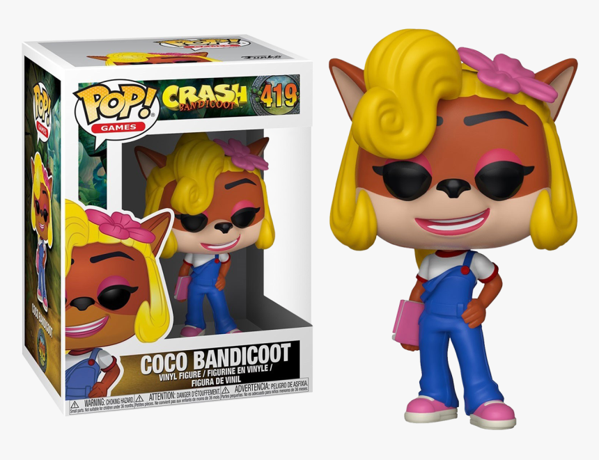 Coco Funko Pop Vinyl Figure - Crash Bandicoot Pop Vinyls, HD Png Download, Free Download