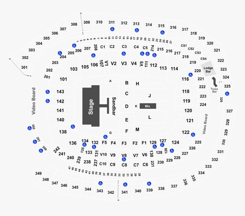 Us Bank Stadium Final Four Seating F3 Gg, HD Png Download, Free Download