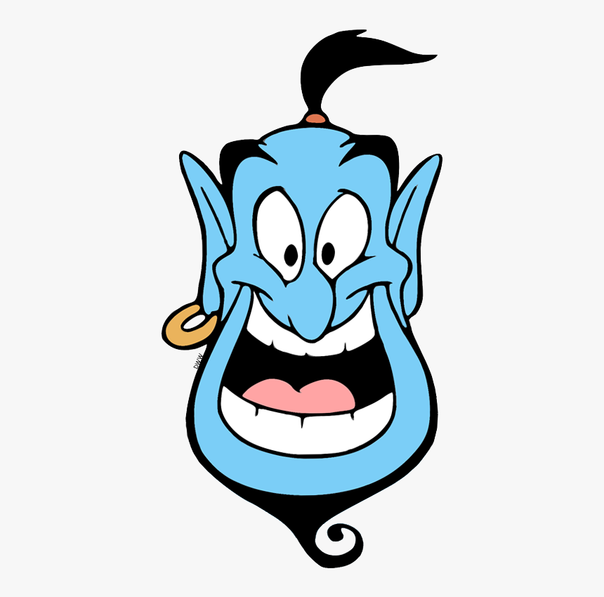 Genie Aladdin Coloring Pages, HD Png Download, Free Download