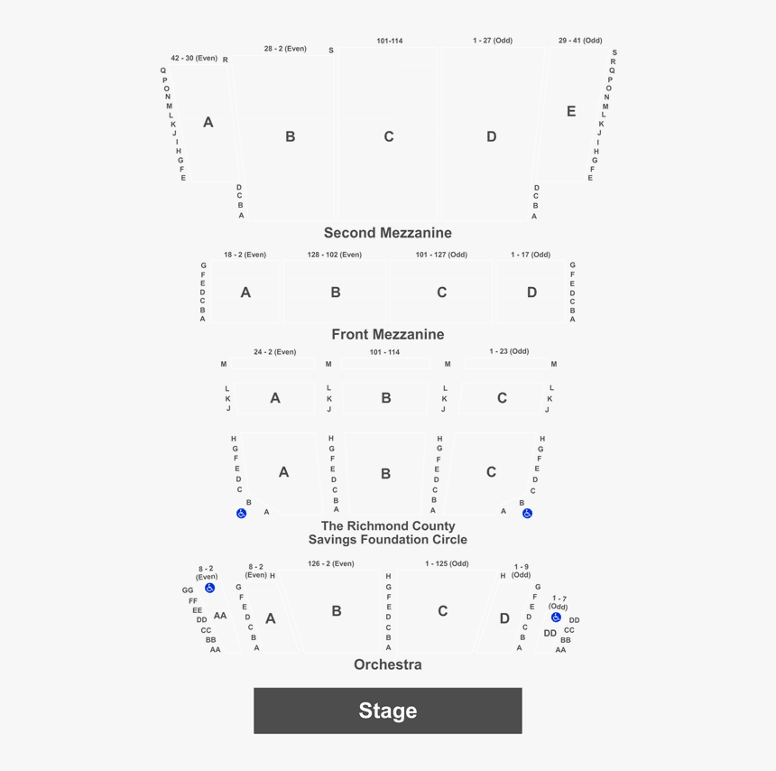 Seating Chart St George Theater Staten Island, HD Png Download, Free Download