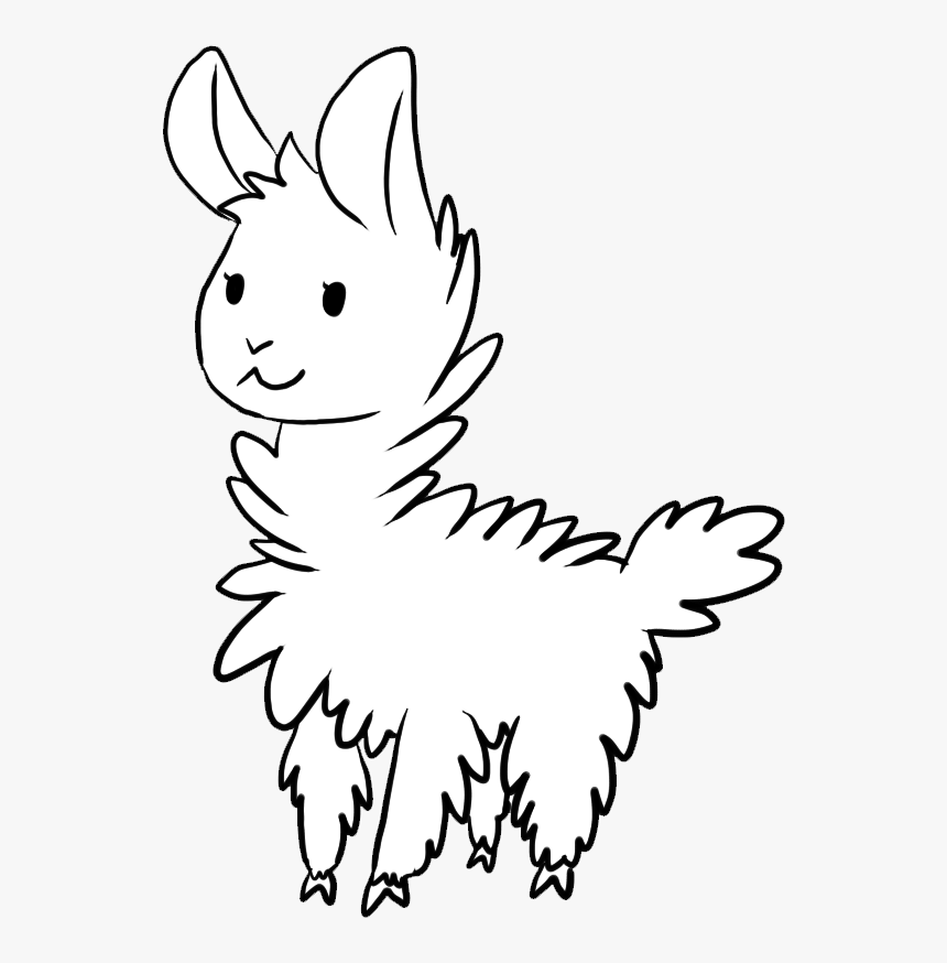 Baby Llama Coloring Page, HD Png Download, Free Download