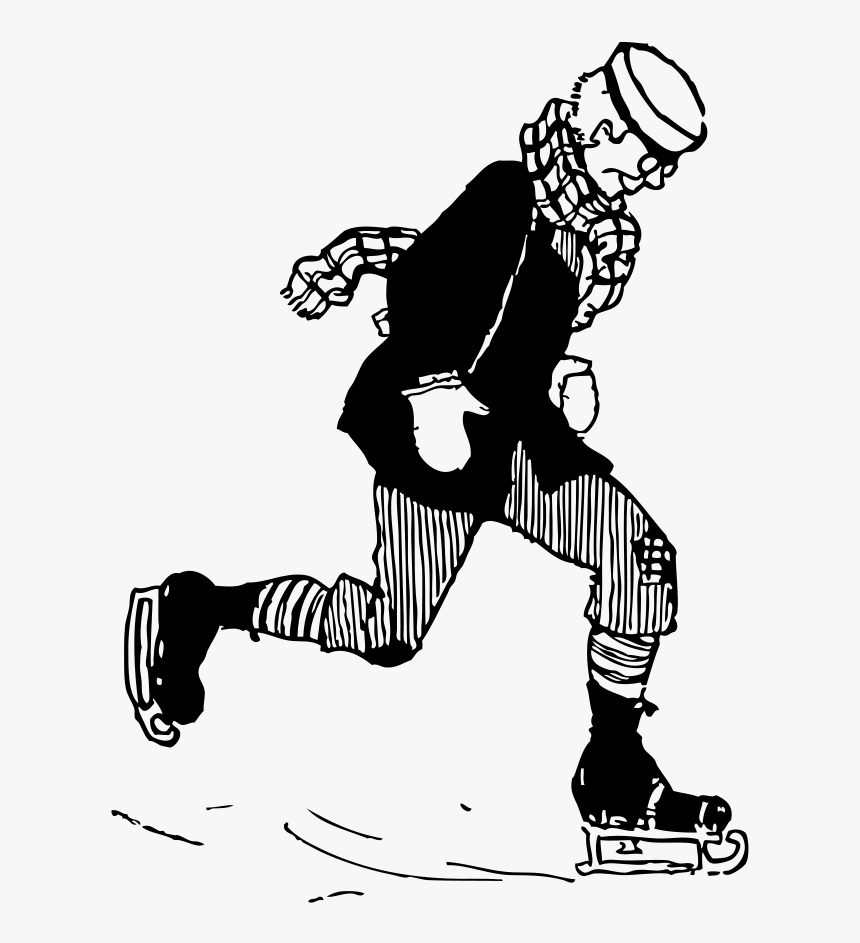 Old Fashioned Skater Svg Clip Arts - Ice Skating, HD Png Download, Free Download