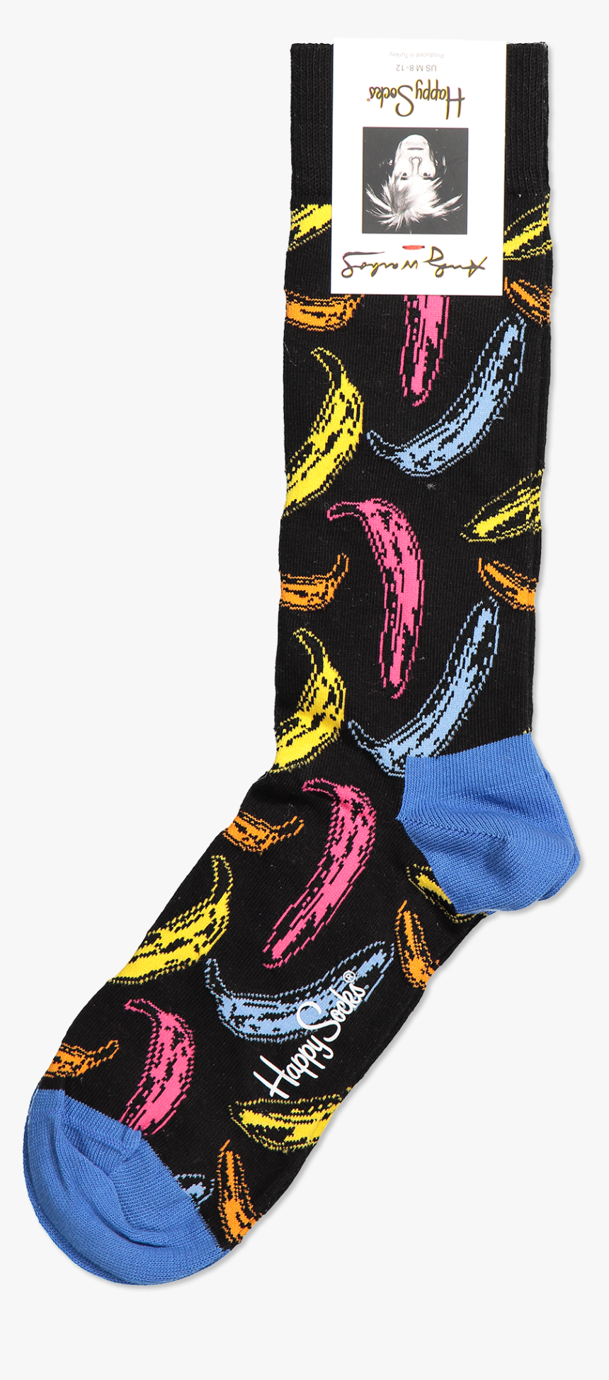 Front Image Andy Warhol Banana Sock Black Multi, HD Png Download, Free Download