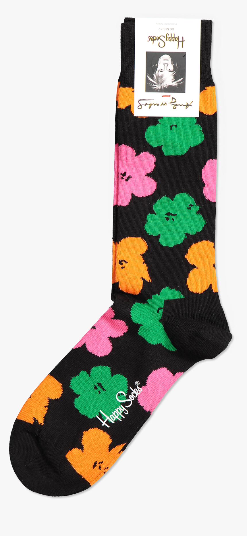 Front Image Andy Warhol Graphic Flower Sock Black Multi, HD Png Download, Free Download