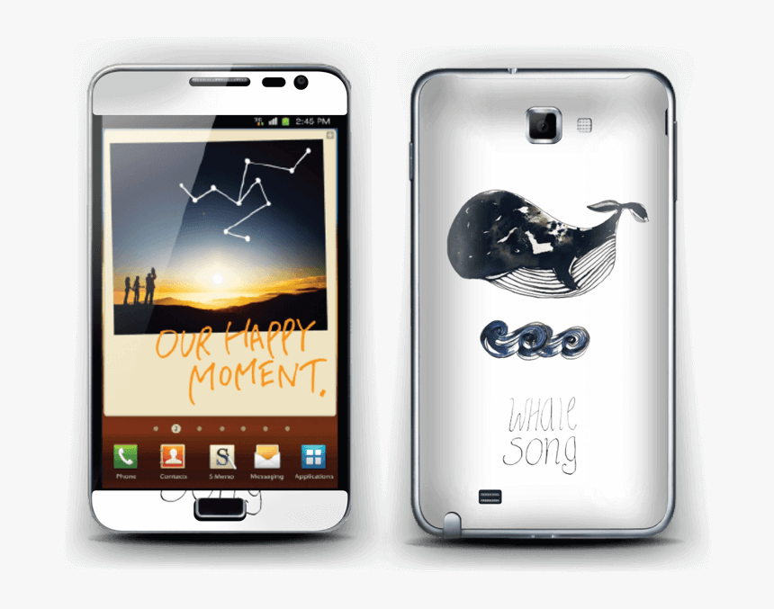 Whale Song Skin Galaxy Note - Samsung Galaxy Note N7000 Blue, HD Png Download, Free Download