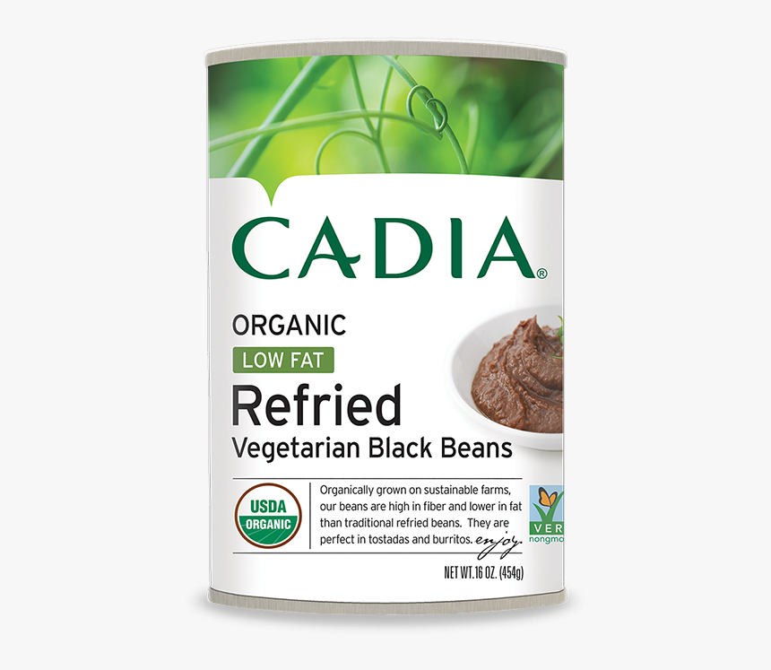 Cadia Fat Free Refried Organic Beans 16 Oz, HD Png Download, Free Download