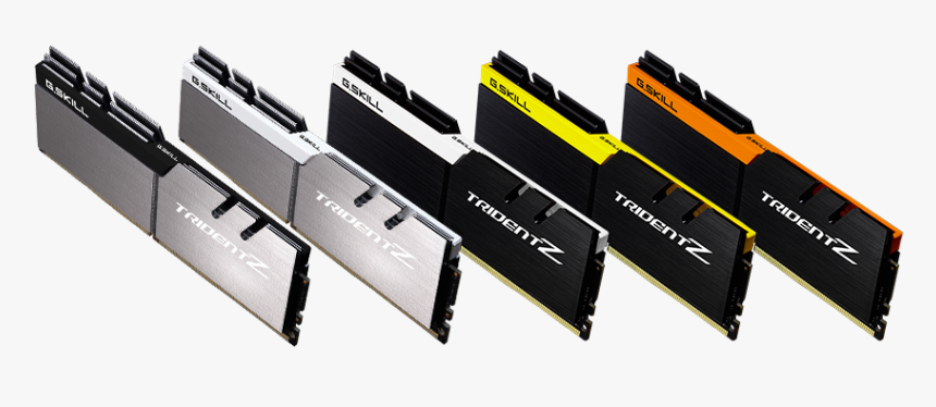 Skill Adds Splash Of Color To Trident Z Memory Modules - Gskill Trident Z Silver, HD Png Download, Free Download