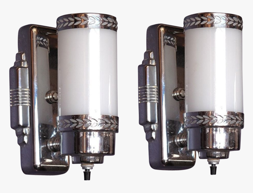 Modern Wall Sconces With Milk Glass Tube Lamps - Fluorescent Lamp, HD Png Download, Free Download