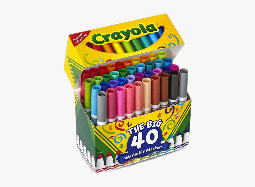 40 Pack Crayola Washable Markers, HD Png Download, Free Download