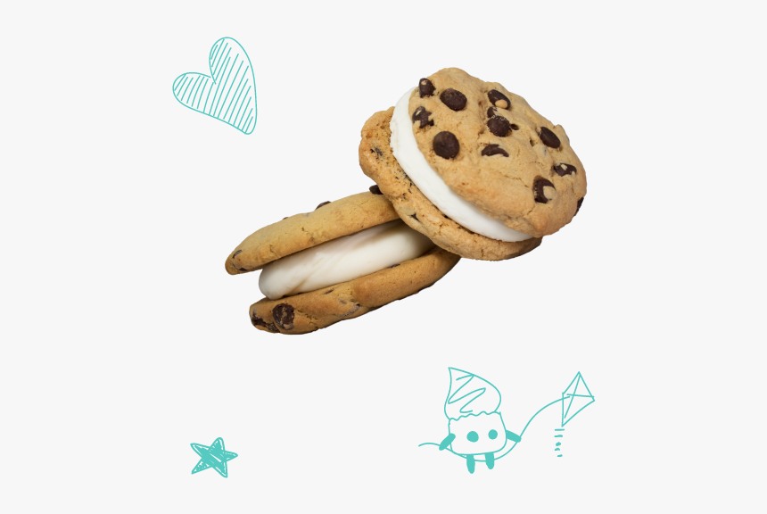 Doozies With Cute Dessert Scribbles - Chocolate Chip Cookie, HD Png Download, Free Download