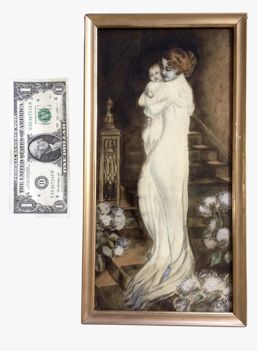 Dickson, Watercolor Painting Victorian Woman Holding - 1 Us Dollar, HD Png Download, Free Download