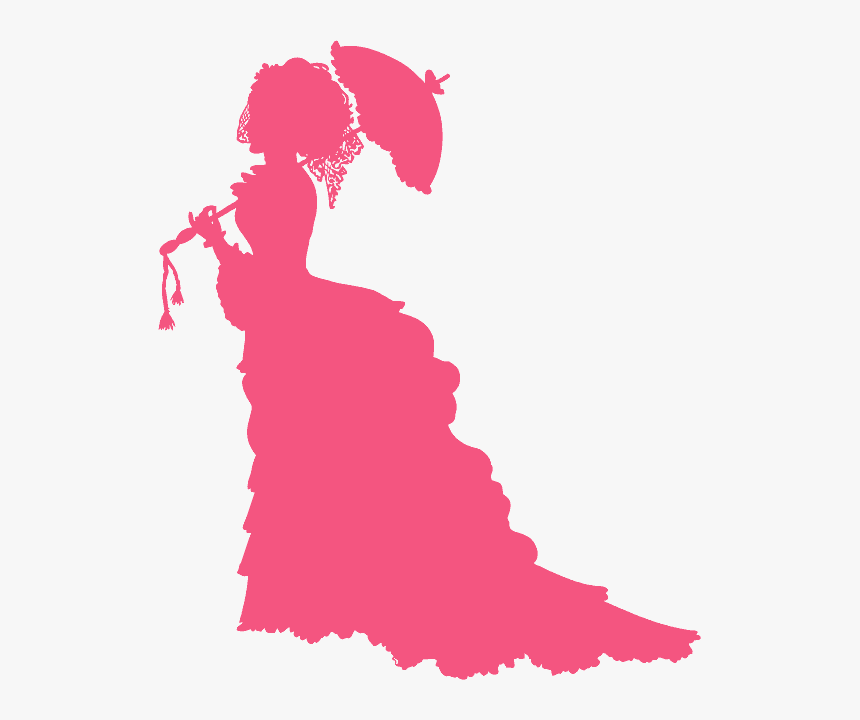 Victorian Woman Silhouette Png, Transparent Png, Free Download