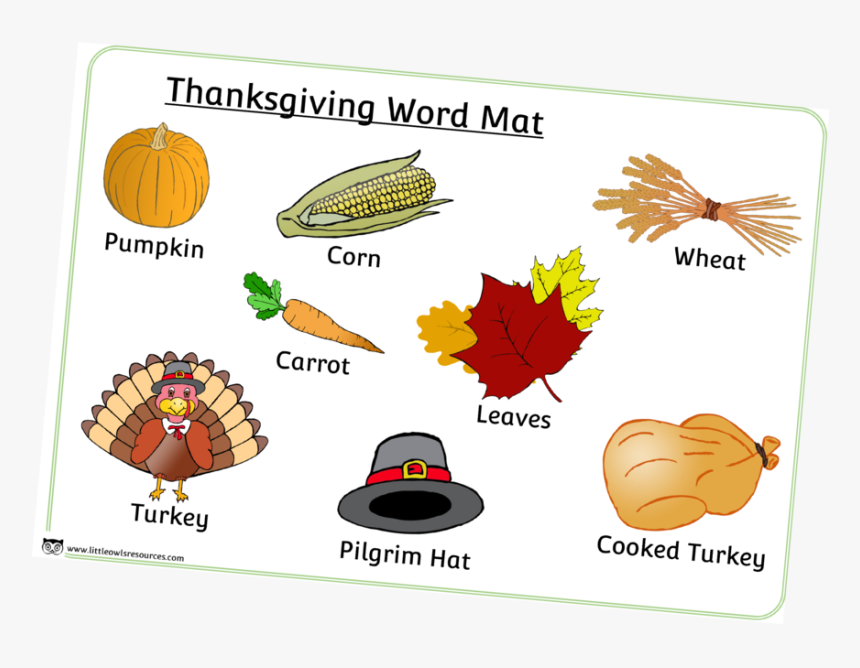 Thanksgiving Word Matcover - Illustration, HD Png Download, Free Download