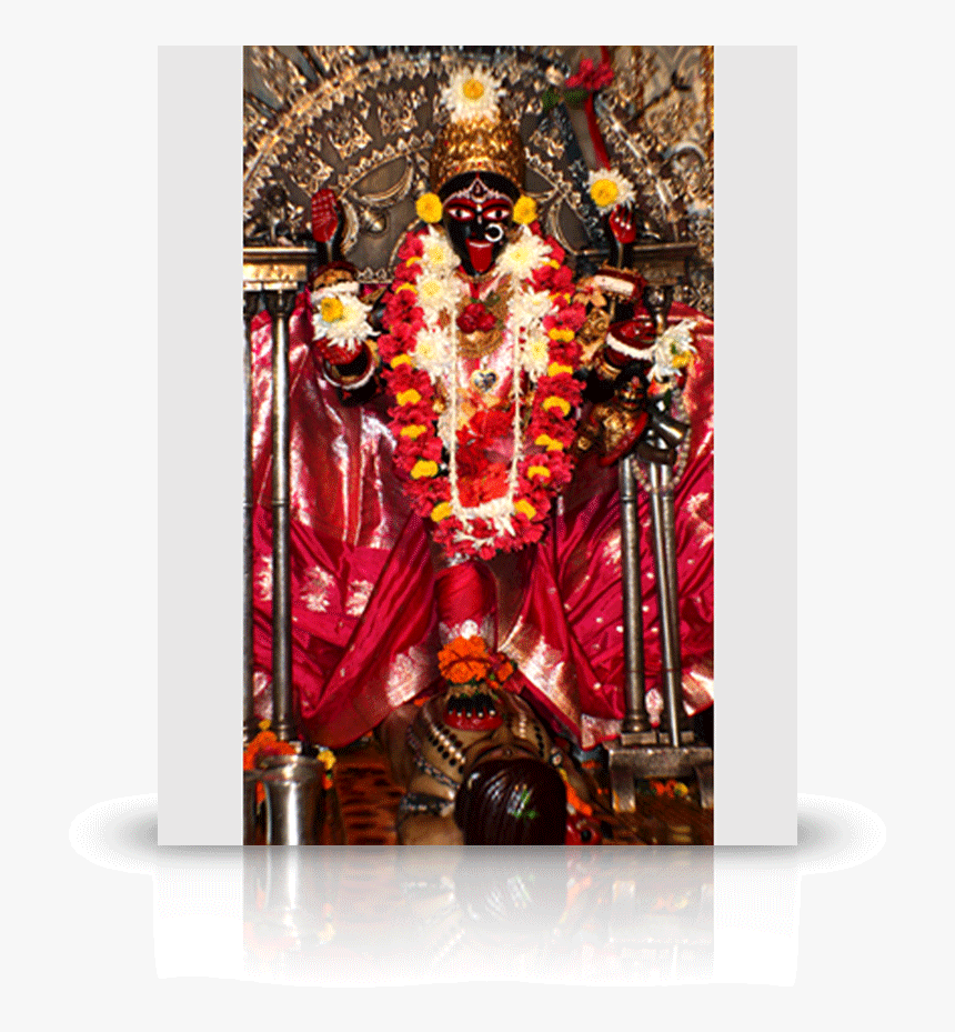 Ma Bhavatarini Kali W/red Sari - Maa Dakshineswar Kali Mandir, HD Png Download, Free Download