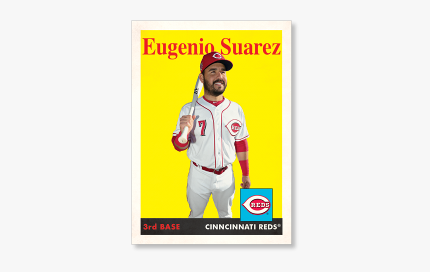 Eugenio Suarez 2019 Archives Baseball 1958 Topps Poster - Cincinnati Reds, HD Png Download, Free Download