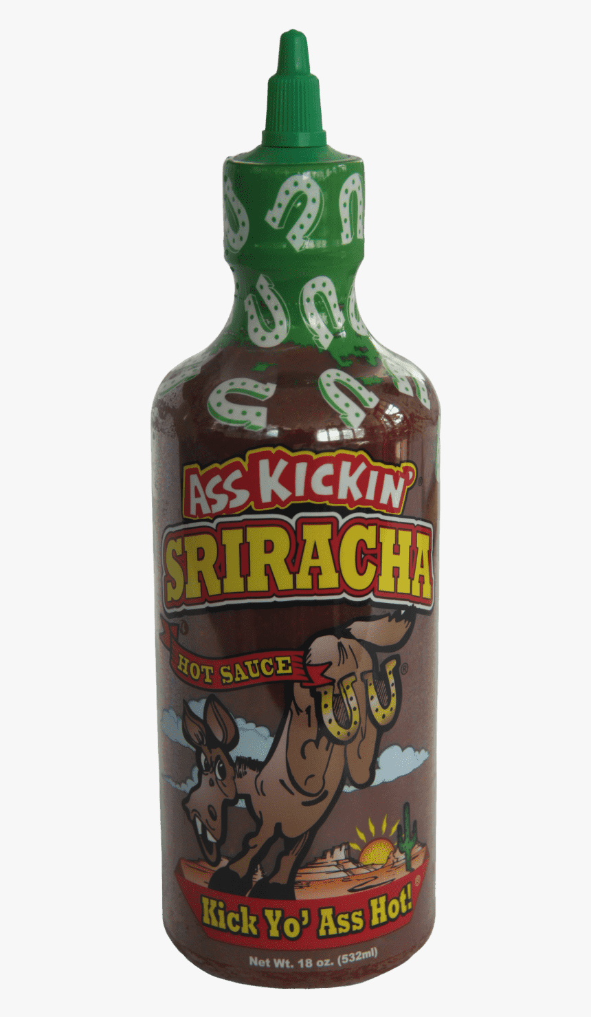 Ass Kickin’ Sriracha Hot Sauce 532ml - Beer Bottle, HD Png Download, Free Download