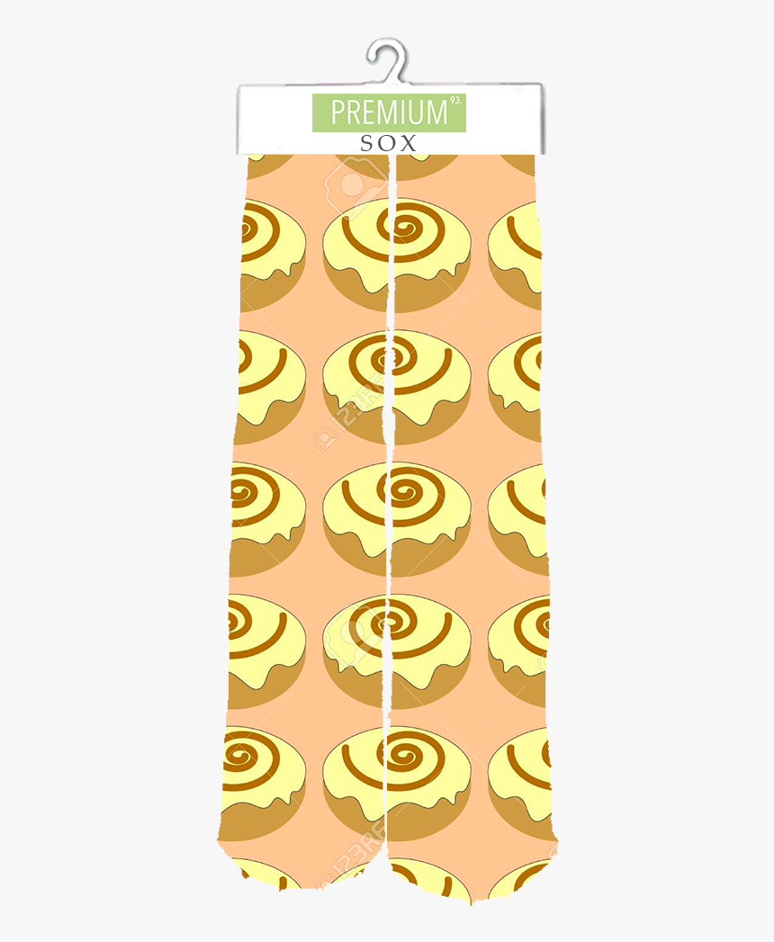 Cinnamon Roll Socks - Chocolate Chip Cookie, HD Png Download, Free Download