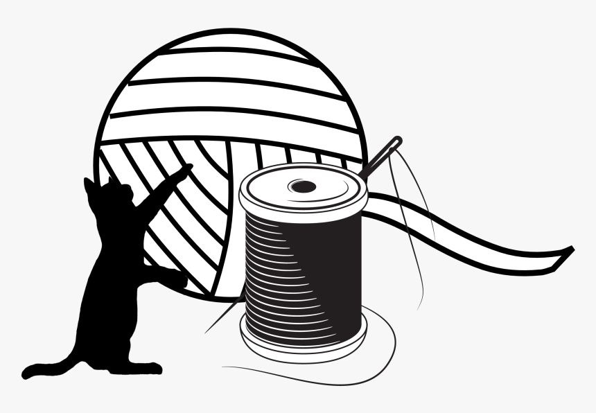 Company Logo, A Black
				 Cat, Clawing For A Ball - Ball Of Yarn Clipart Black And White, HD Png Download, Free Download