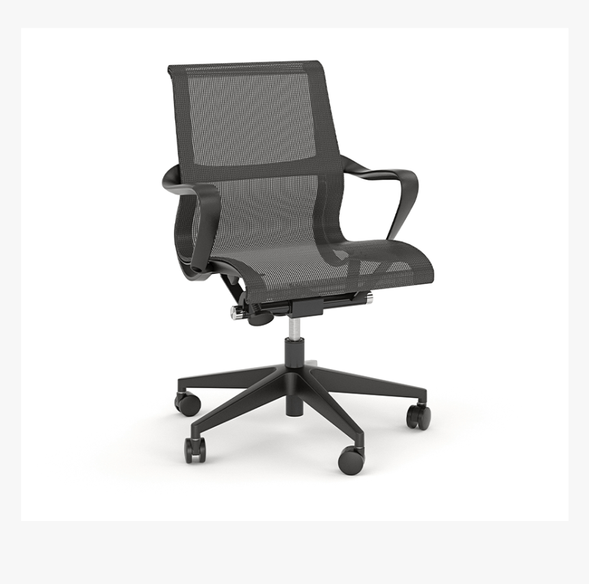 Scroll Black Mesh Chair, HD Png Download, Free Download