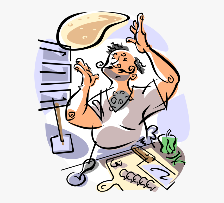 Vector Illustration Of Italian Chef In Take Out Restaurant, HD Png Download, Free Download