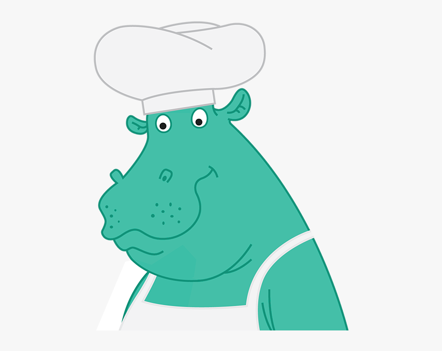 Hippo-chef - Cartoon, HD Png Download, Free Download