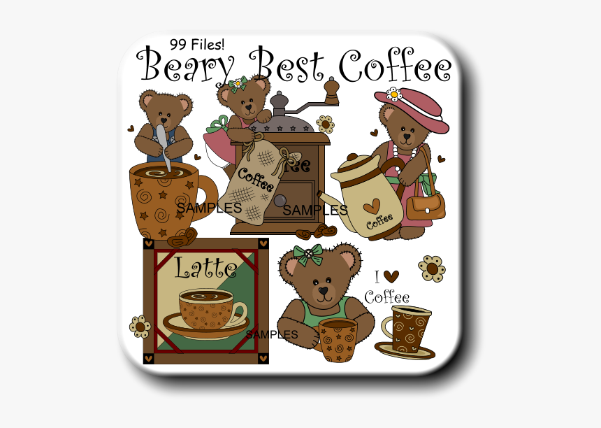 Latte Coffee Samples Samples Samples Beary Best Coffee - Coffee Clip Art, HD Png Download, Free Download