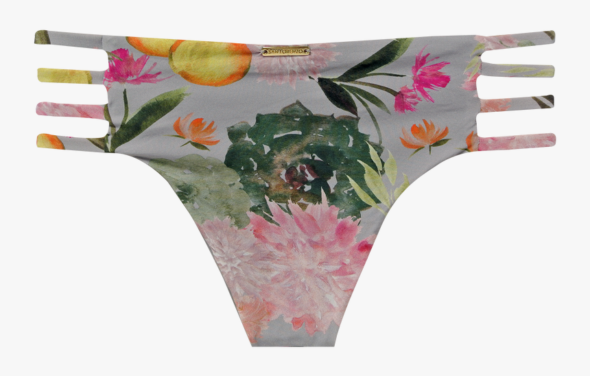 Mar Azul Orange Blossom & Grey Hipster Strap Bikini - Panties, HD Png Download, Free Download