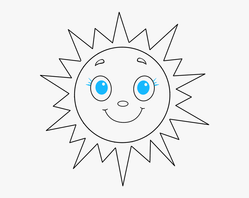 How To Draw Sun - Easy Draw Sun, HD Png Download, Free Download