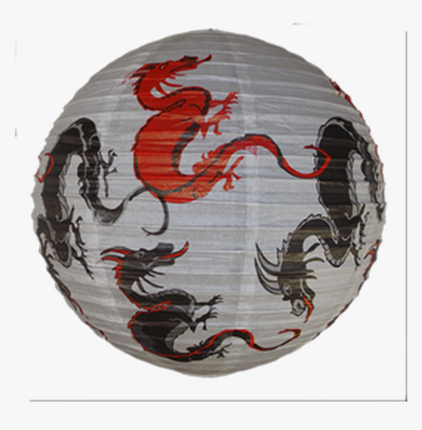 12 Inch Red & Black Dragon Paper Lantern, HD Png Download, Free Download