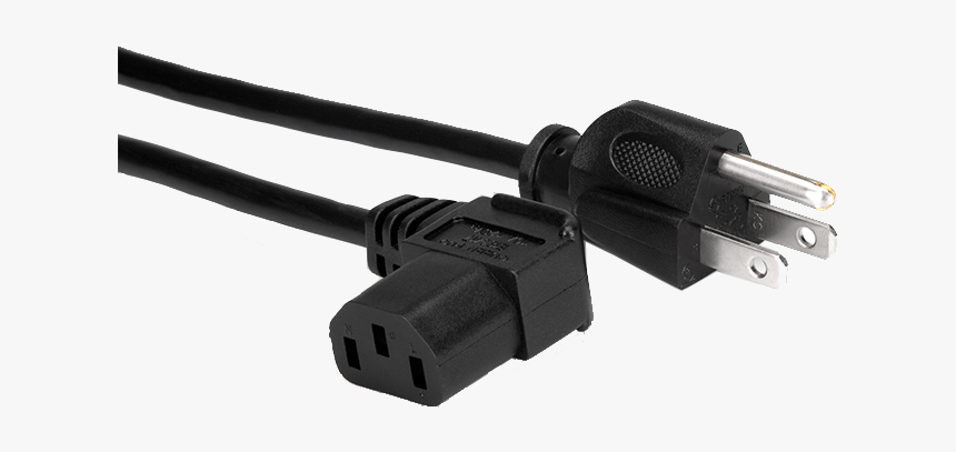Iec Power Cord / Right Angle - Usb Cable, HD Png Download, Free Download