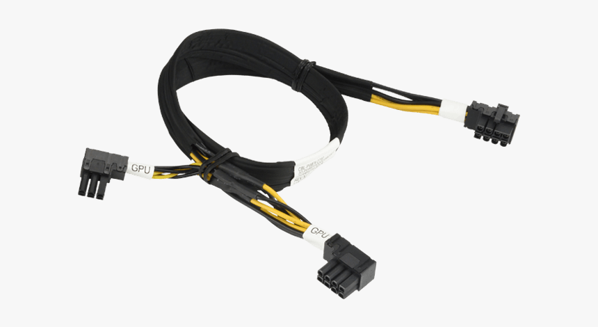 8 Pin Right Angle Cpu To 8 Pin 6 Pin Right Angle Pcie - Usb Cable, HD Png Download, Free Download