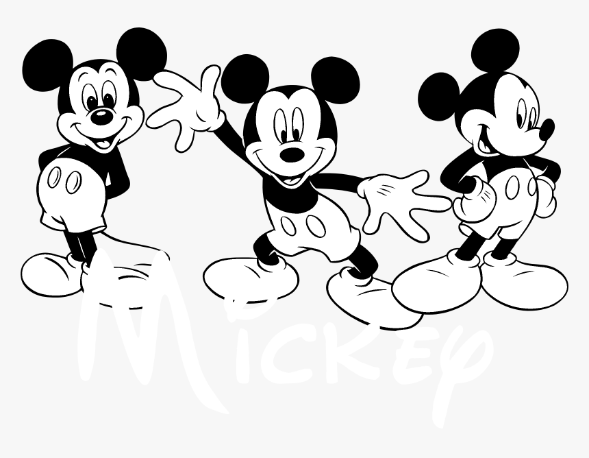 Mickey Mouse Logo Black And White - Mickey Mouse Text Png Black, Transparent Png, Free Download