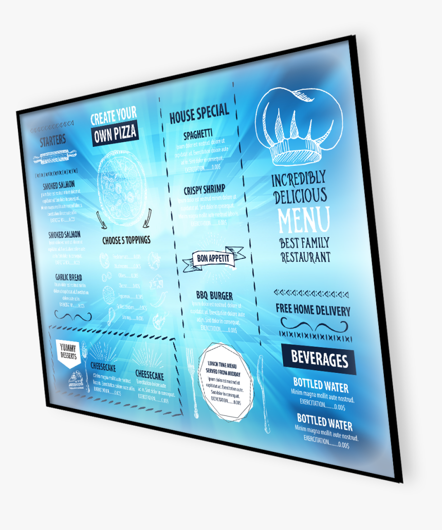 Cyfrowy Menu Board, HD Png Download, Free Download