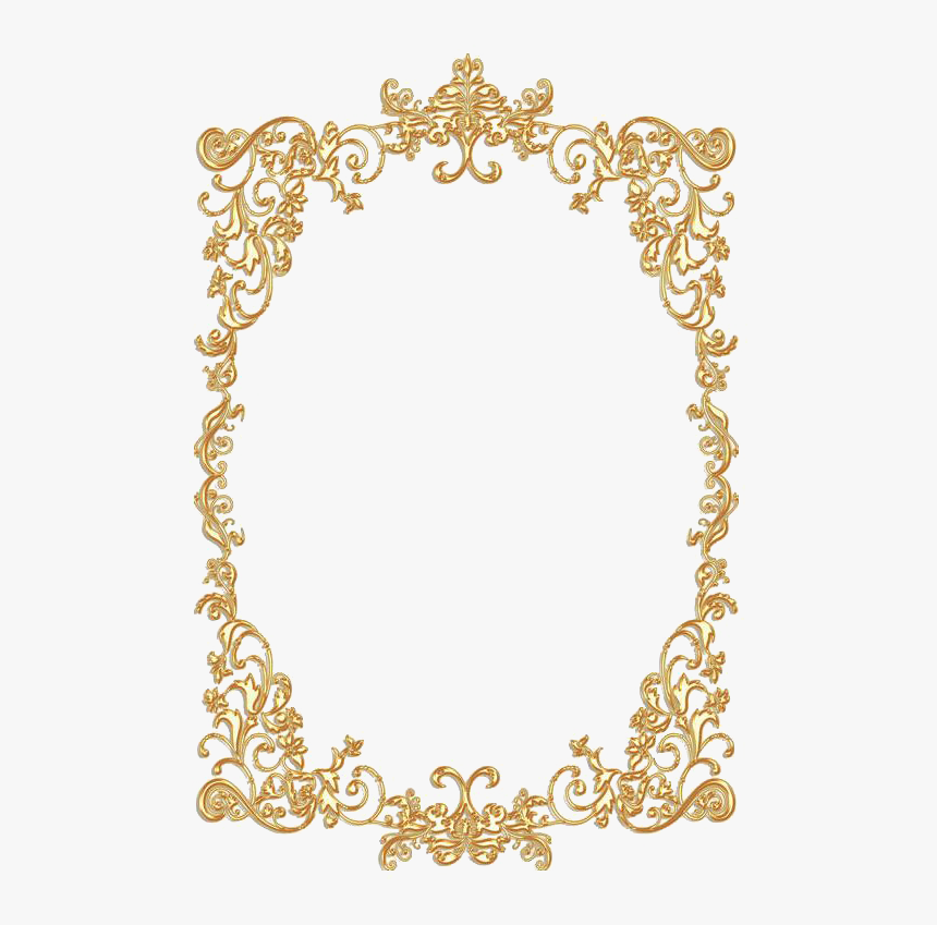 Golden Vintage Frame - Gold Vintage Frame Png, Transparent Png, Free Download