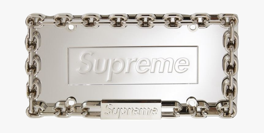Supreme Chain License Plate Frame, HD Png Download, Free Download