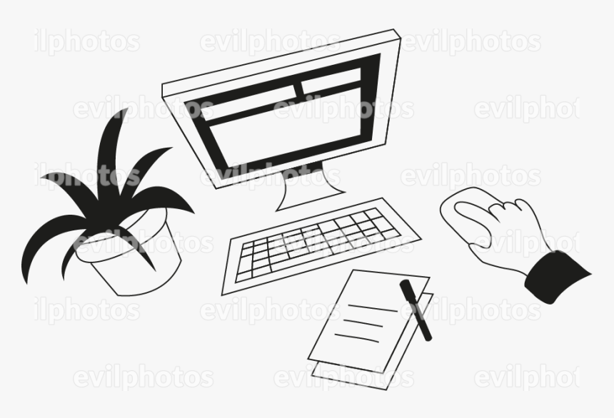 Workspace Drawing Vector And Stock Photo - Technical Drawing, HD Png Download, Free Download