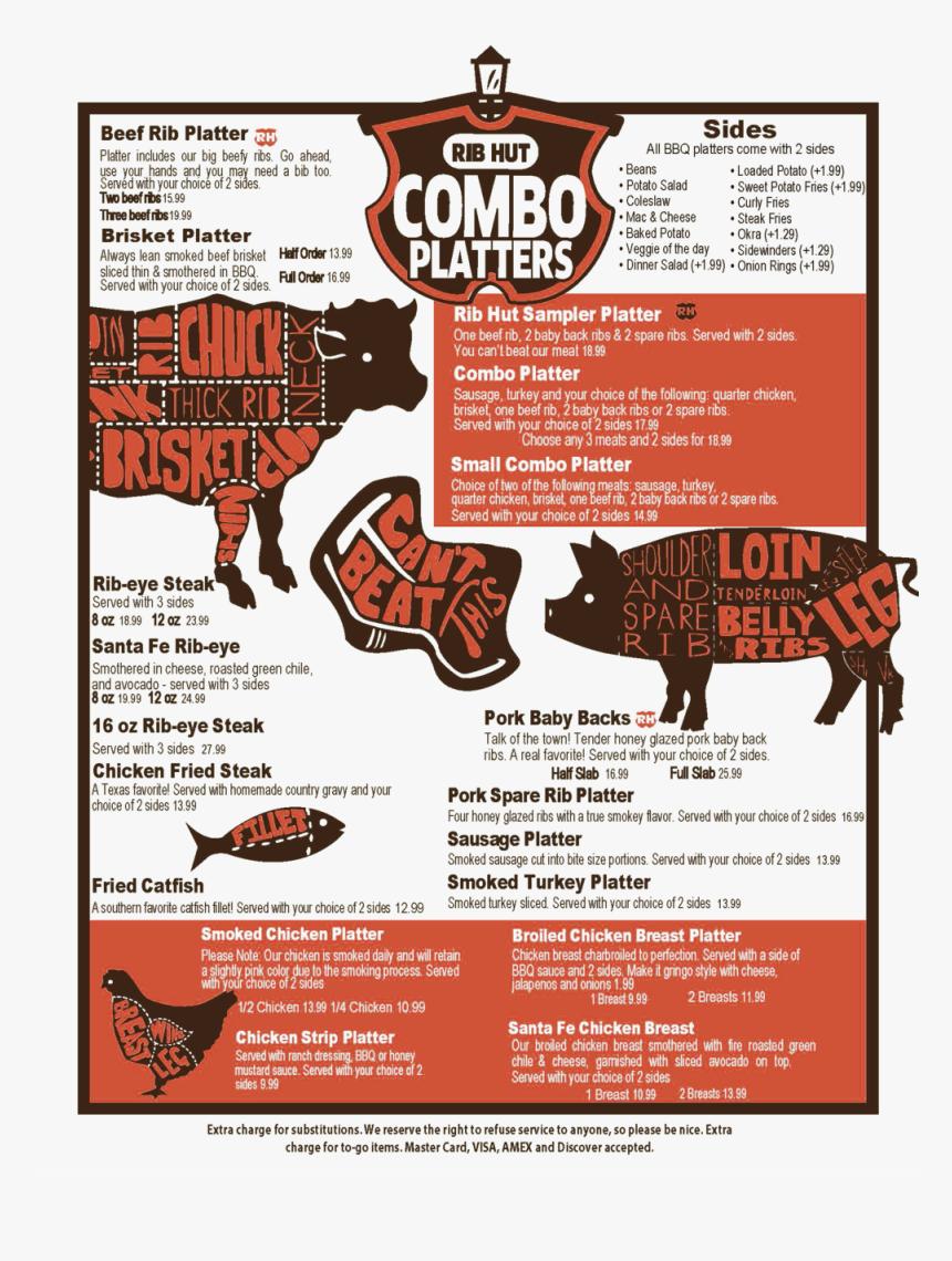 Current Rib Hut Menu 1 Page 3 - Poster, HD Png Download, Free Download