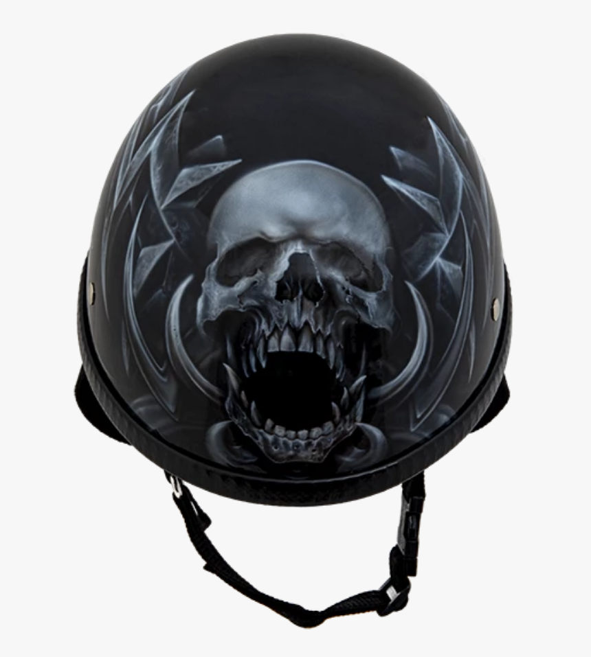 Screaming Skull Half Helmet - Half Helmet Motorcycle Skull, HD Png Download, Free Download