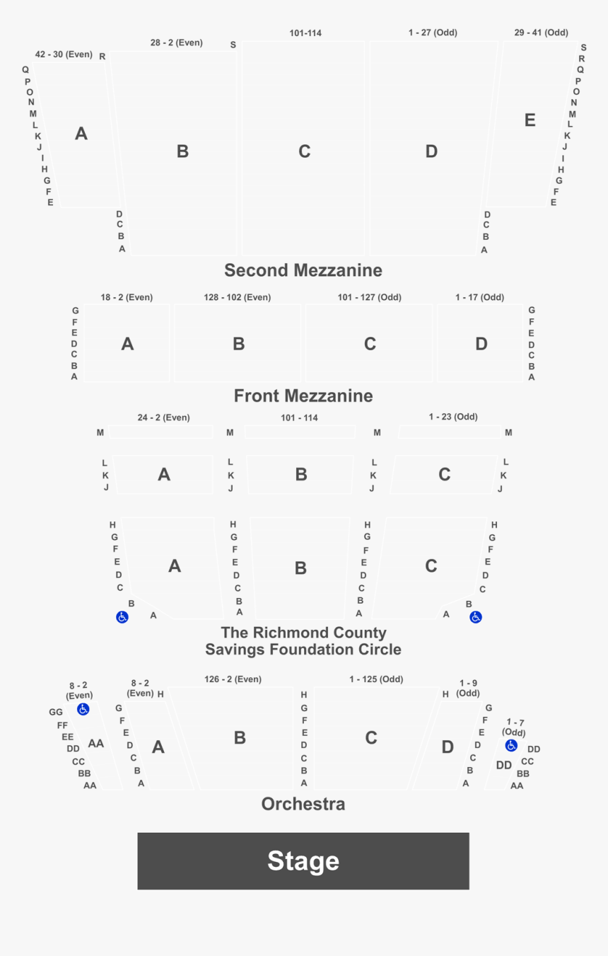Seating Chart St George Theater Staten Island, HD Png Download, Free Download